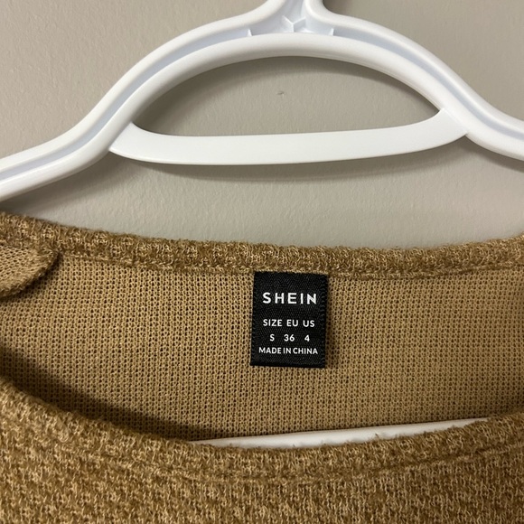 Shein Tan Long Sleeve Shirt - Picture 4 of 5